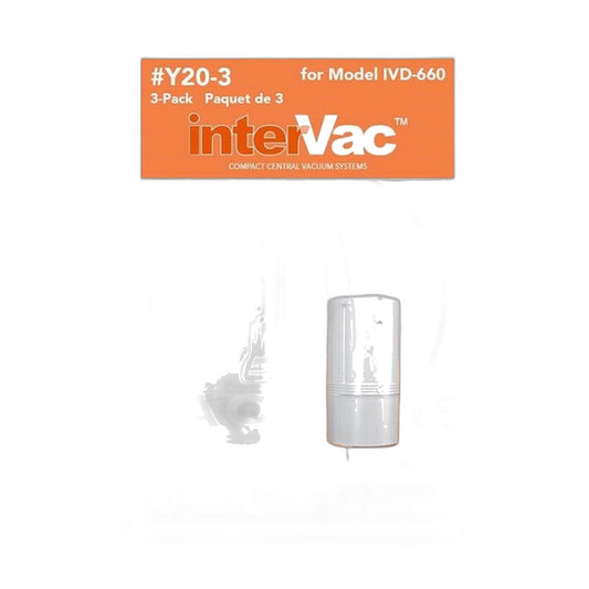 Intervac CondoVac Hypo-Allergenic Bags 3-Pack with Motor & Exhaust Filters
